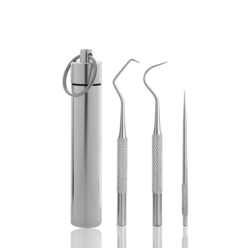 304 Stainless Steel & Aluminum Toothpick portable Set