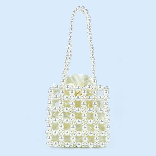 Plastic & Polyester Easy Matching Shoulder Bag white PC