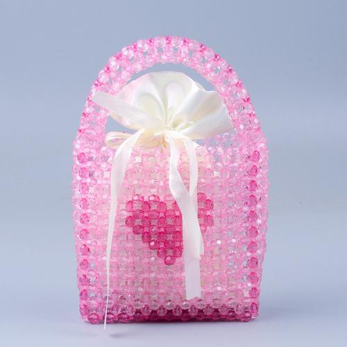 Acrylic & Polyester Easy Matching Handbag pink PC