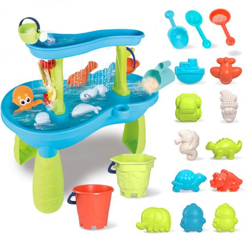 Plastique Ensemble de jouets de plage Bleu Boîte