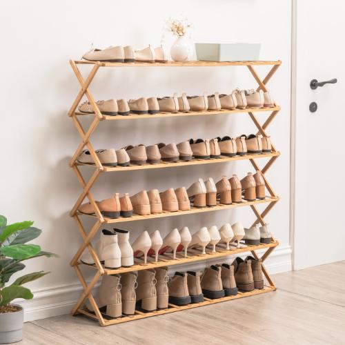 Moso Bamboo foldable Shoes Rack Organizer  PC