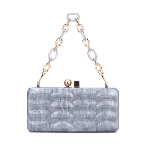 Acrylic hard-surface & Easy Matching Clutch Bag with chain PC