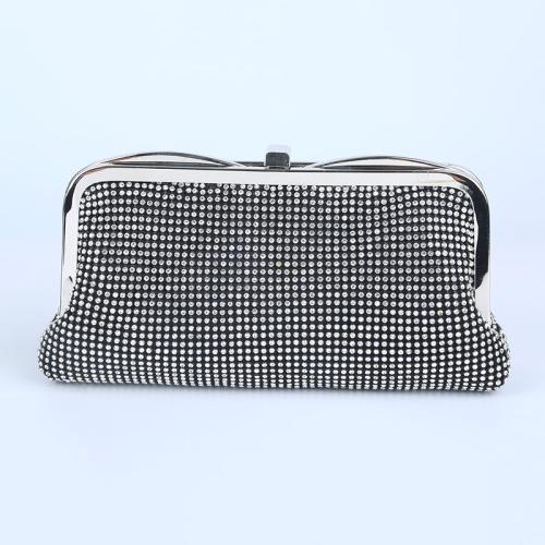 Polyester Easy Matching Clutch Bag with chain & with rhinestone PC