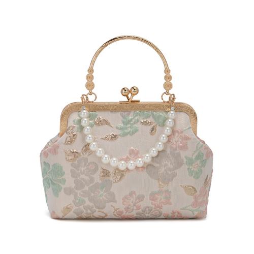 Tuch Clutch Bag,  Kunststoffperle, Floral, mehr Farben zur Auswahl,  Stück