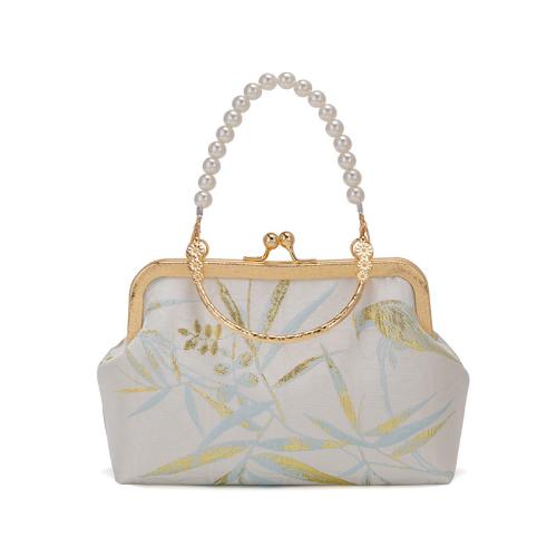 Cloth Easy Matching Clutch Bag with chain Plastic Pearl leaf pattern PC