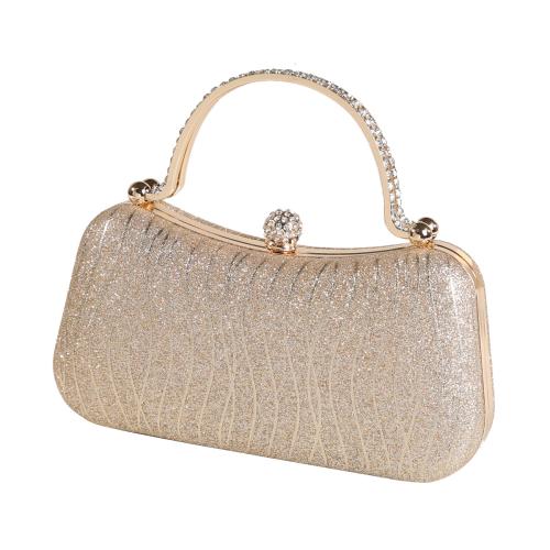 Polyester hard-surface & Easy Matching Clutch Bag with rhinestone PC