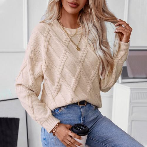 Polyester Soft Women Sweater autumn and winter design & slimming Solid PC