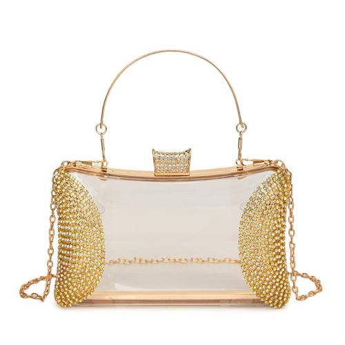 Acrylic Easy Matching Clutch Bag with rhinestone PC