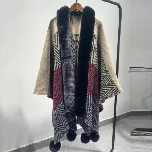 Polyester Cloak mid-long style & thicken & thermal Solid PC