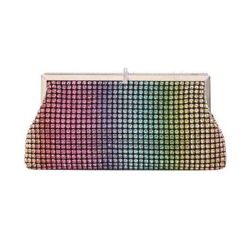 Rhinestone & Polyester Easy Matching Clutch Bag with chain PC