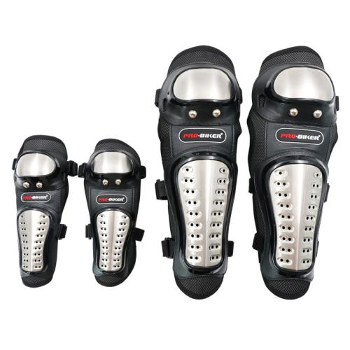 Neoprene & Stainless Steel & EVA Hook and Loop Sports Protective Gear Set four piece black Set