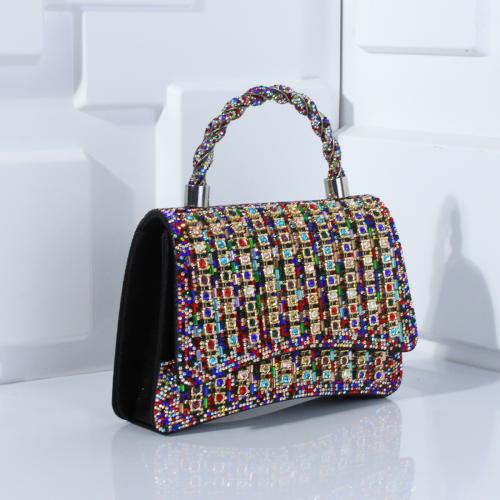 PU Leather & Polyester Easy Matching Clutch Bag with rhinestone PC