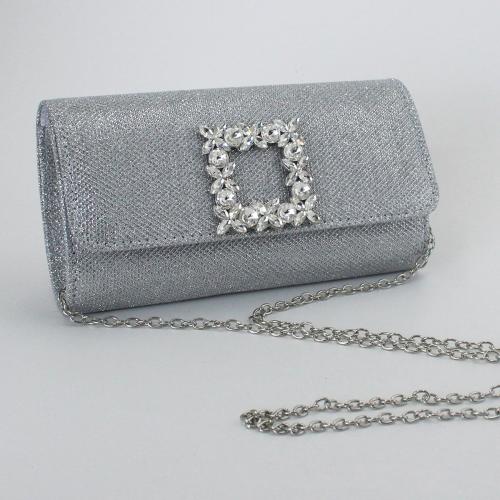 PVC & Polyester Easy Matching Clutch Bag with rhinestone PC