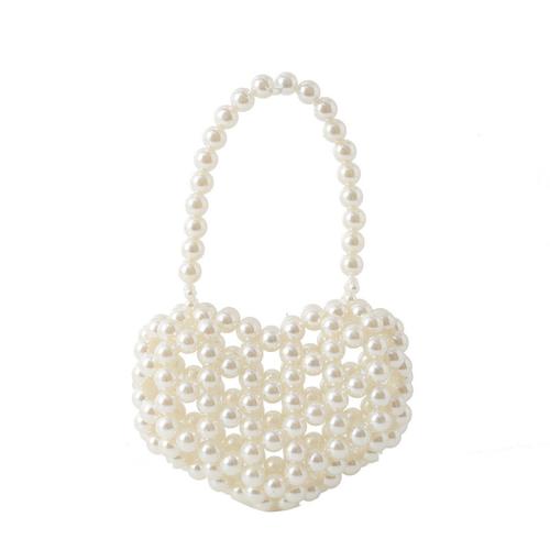 Plastic Pearl Easy Matching Handbag Cute white PC