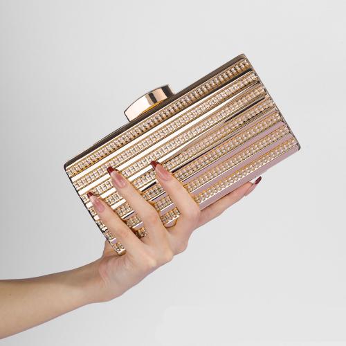 Acrylic Easy Matching Clutch Bag with chain & with rhinestone PC