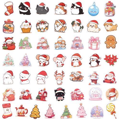 PVC Rubber DIY Decorative Sticker christmas design & waterproof mixed pattern Set