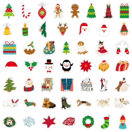 PVC Rubber DIY Decorative Sticker christmas design & waterproof mixed pattern Set