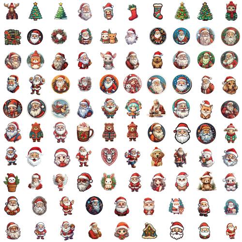 PVC Rubber DIY Decorative Sticker christmas design & waterproof mixed pattern Set