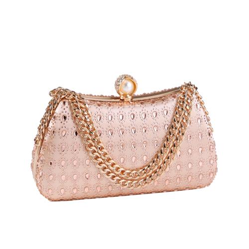 Rhinestone & Polyester Easy Matching Clutch Bag with chain PC