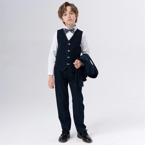 Spandex & Polyester Slim Boy Leisure Suit Set