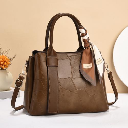 PU Leather easy cleaning & Easy Matching Handbag attached with hanging strap Solid PC