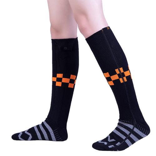 Spandex & Baumwolle Selbsterhitzende Socken, Gedruckt, Schwarz,  Paar