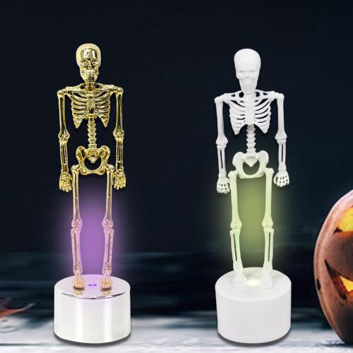 Plastic LED glow Halloween Ornaments skeleton PC