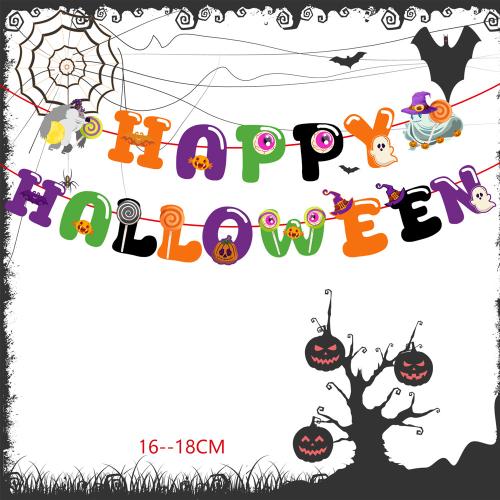 Paper Decorative Flags Halloween Design printed PC