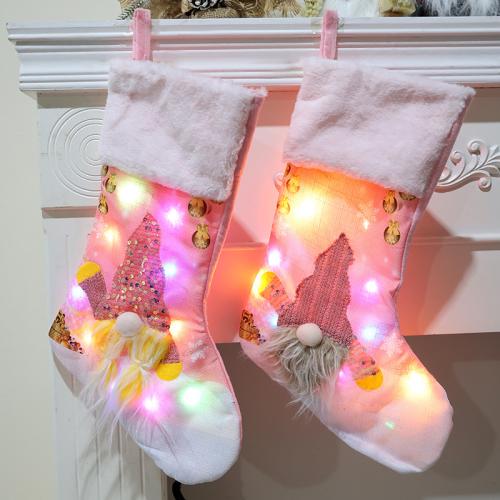 Cloth With light Christmas Stocking for home decoration & Cute & christmas design PC