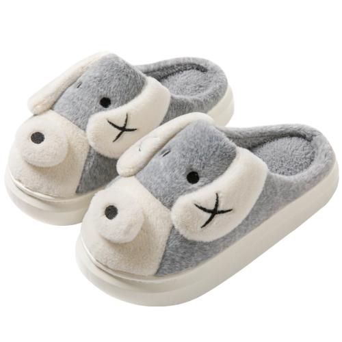 Plush & EVA Fluffy slippers hardwearing & thermal Pair