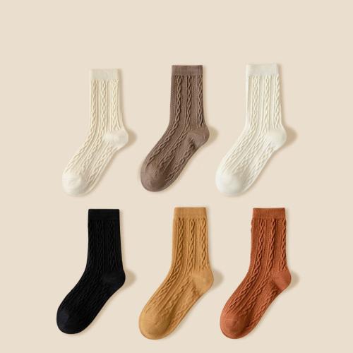 Polyester Frauen Lose Socken, Jacquard, mehr Farben zur Auswahl, :, 10Paare/Viel,  Viel