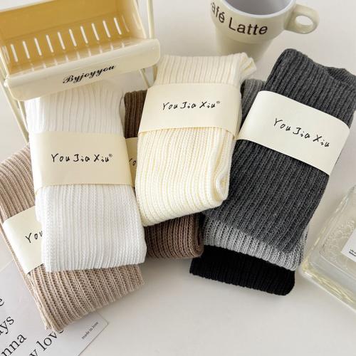 Gekämmte Baumwolle Frauen Lose Socken, Solide, mehr Farben zur Auswahl, :, 5Paare/Viel,  Viel