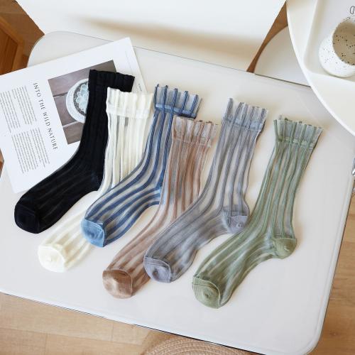 Polyamid & Baumwolle Kurze Tube Socken, Gestreift, mehr Farben zur Auswahl, :, 5Paare/Viel,  Viel