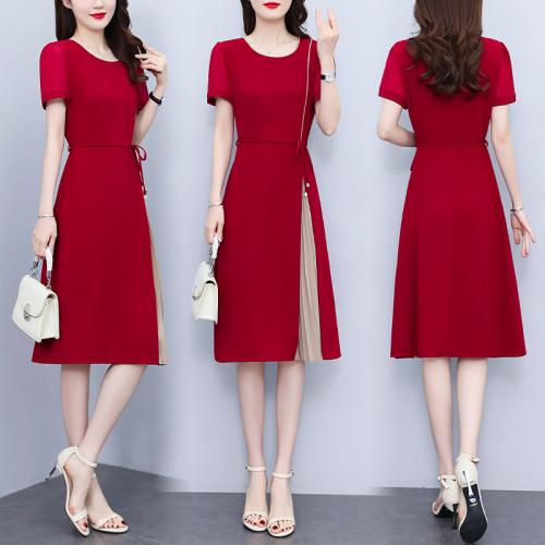 Polyester Slim One-piece Dress PC