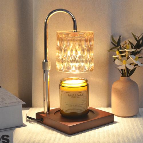 Glass & Solid Wood Adjustable Length & adjustable light intensity Fragrance Lamps different power plug style for choose PC