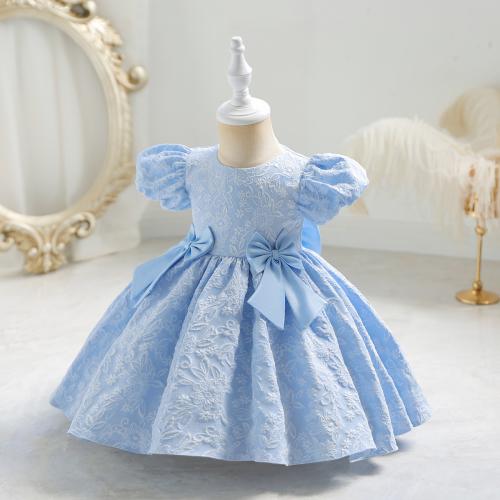 Polyester Robe d’une seule pièce de fille Patchwork Solide plus de couleurs pour le choix pièce