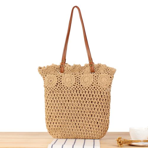 Cotton Cord Beach Bag & Tote Bag & Easy Matching Woven Shoulder Bag large capacity PC