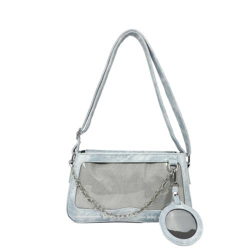 PU Leather cross body & 2D Handbag with chain Solid PC