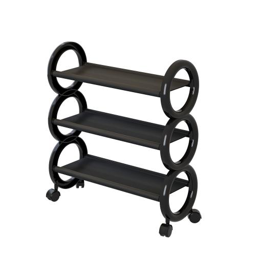 Steel Tube & Non-Woven Fabrics & Plastic Shoes Rack Organizer durable Solid white and black PC