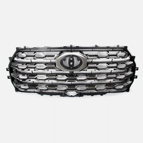 Fit For Toyota Tundra Platinum 2022-2024 Front Bumper Grille Grill Smoked Chrome