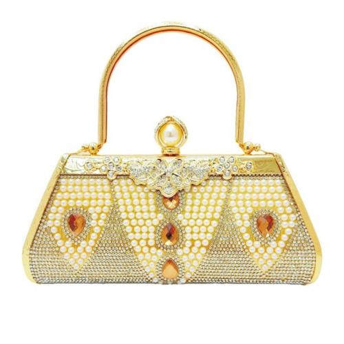 PVC & Polyester Easy Matching & Evening Party Handbag with rhinestone PC