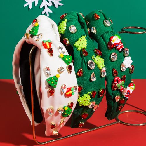 Glass Rhinestone & Cloth & Resin Hair Band for women & christmas design PC