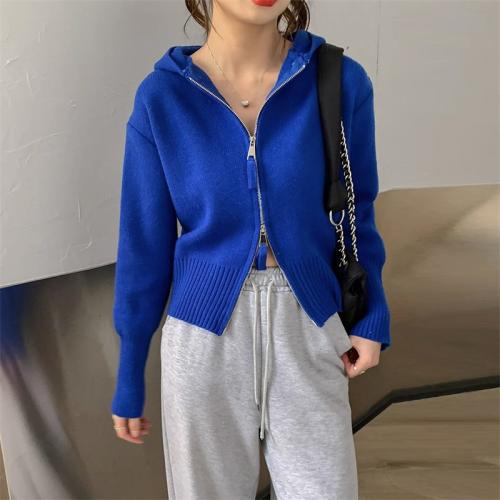 Spandex & Polyester Sweater Coat loose Solid : PC