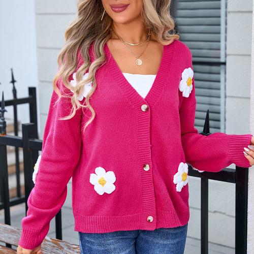 Acrylique Manteau pull Floral plus de couleurs pour le choix pièce