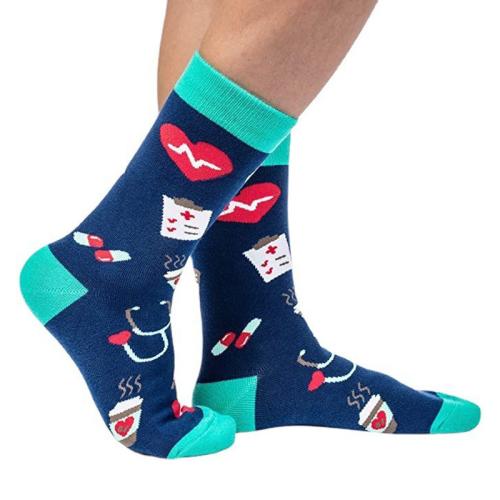 Polyester & Cotton Unisex Ankle Socks antifriction & antibacterial & deodorant & sweat absorption printed mixed pattern : Pair