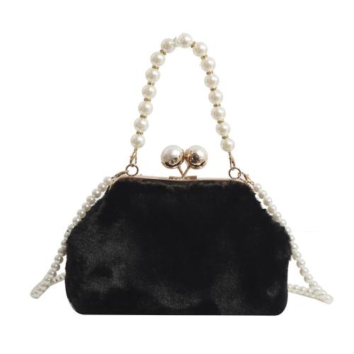 Plush Easy Matching Clutch Bag Plastic Pearl PC