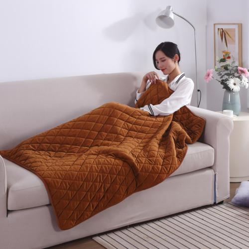 Crystal Velvet Electric Heating Blanket with USB interface  Solid PC