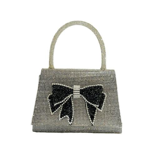 Polyester Easy Matching Clutch Bag with chain & with rhinestone bowknot pattern PC