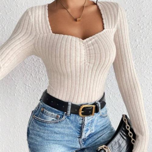 Knitted Slim Women Long Sleeve T-shirt PC