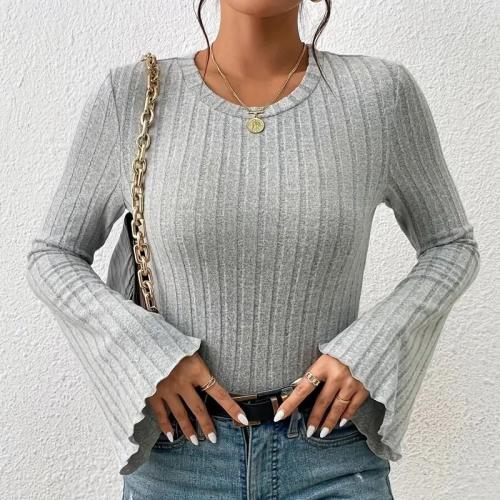 Polyester Slim Women Long Sleeve T-shirt PC